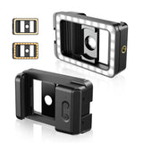 3-Color Clip-On Phone Fill Light Ring Light with Lens Holder for Macro Photography Live Streaming