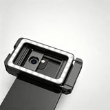 3-Color Clip-On Phone Fill Light Ring Light with Lens Holder for Macro Photography Live Streaming