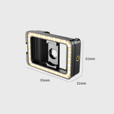 3-Color Clip-On Phone Fill Light Ring Light with Lens Holder for Macro Photography Live Streaming