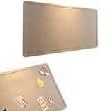 60 x 80cm No Drill Felt Board Wall Bulletin Board with Hook and Loop Strips for Home Office School Photos Notes Postcards Beige