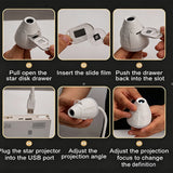 2-in-1 USB Powered Star Projector Galaxy Light Touch Control Dimming Starry Sky Projector Night Light with 12/24/32 Projection Slides
