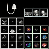 2-in-1 USB Powered Star Projector Galaxy Light Touch Control Dimming Starry Sky Projector Night Light with 12/24/32 Projection Slides