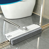 4 in 1 Crevice Floor Cleaning Brush with Squeegee Pick and Long Handle White