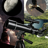 70mm Aperture Telescope Set 333X Magnification Astronomical Telescope with Tripod Carry Bag for Moon Planets Land Viewing