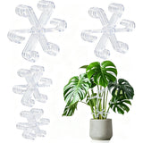 40Pcs Monstera Plant Support Clips 4 Sizes Tool-Free Slip-On Plant Stem Supports Plant Holders Transparent
