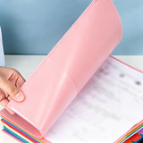 12-Pocket A4 Expanding File Organizer with Elastic Band Closure Rainbow Document Folder with Writable Tabs for School Office Home Pink