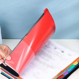 12-Pocket A4 Expanding File Organizer with Elastic Band Closure Rainbow Document Folder with Writable Tabs for School Office Home Black