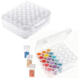 Clear Storage Case Bead Jewelry Craft Storage Container with 30 Round Bottles for Beaded Craft Diamond Art Work