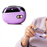 2-in-1 Automatic Electric Nail Trimmer 2 Speed Nail Clipper and Polisher with LED Light Purple