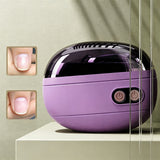 2-in-1 Automatic Electric Nail Trimmer 2 Speed Nail Clipper and Polisher with LED Light Purple