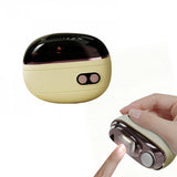 2-in-1 Automatic Electric Nail Trimmer 2 Speed Nail Clipper and Polisher with LED Light Beige