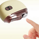 2-in-1 Automatic Electric Nail Trimmer 2 Speed Nail Clipper and Polisher with LED Light Beige