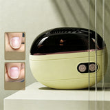 2-in-1 Automatic Electric Nail Trimmer 2 Speed Nail Clipper and Polisher with LED Light Beige