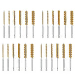Stainless Steel Pipe Tube Brush Set 8-19mm 1/4" Hex Shank Drill Rust Cleaning Brush Yellow