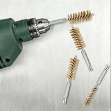 Stainless Steel Pipe Tube Brush Set 8-19mm 1/4" Hex Shank Drill Rust Cleaning Brush Yellow