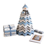 Christmas DIY Felt Sewing Kit Applique Quilted Patchwork Pre-Cut Craft Kit Table Shelf Decor with 2D Flat Topper Snowman