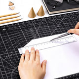 A2 Self Healing Cutting Mat 60x45cm Double Sided Craft Board for DIY Model Sewing Black
