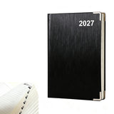 2027 Daily Planner Notebook Year Monthly Binding Tabs for Office Study Black