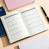2027 Daily Planner Notebook Year Monthly Binding Tabs for Office Study Black