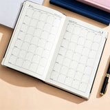 2027 Daily Planner Notebook Year Monthly Binding Tabs for Office Study Black