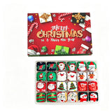 24 Day Christmas Socks Advent Calendar 12 Pairs Festive Xmas Pattern Socks for Men Women Christmas Countdown Surprise Style 1