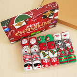 24 Day Christmas Socks Advent Calendar 12 Pairs Festive Xmas Pattern Socks for Men Women Christmas Countdown Surprise Style 1