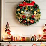 30cm Christmas Wreath for Front Door Festive Holiday Wreath for Home Window Wall Party Decor Red