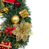 30cm Christmas Wreath for Front Door Festive Holiday Wreath for Home Window Wall Party Decor Red