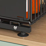 2-Tier Pull Out Under Sink Organizer Adjustable Height Cabinet Storage Rack Sliding Drawer Organizer for Kitchen Bathroom Black