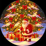 USB Christmas Projector Light with 6 Interchangeable Film Discs Touch Dimming LED Night Light 360 Degrees Rotation Xmas Decor Santa Claus