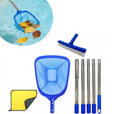 Pool Cleaning Kit Skimmer Net Pool Brush with Detachable Pole Leaf Skimmer for Home Pools