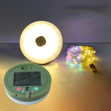 10M Solar Camping Light 3 Brightness Levels LED String Lights Water Resistant Tent Light Stepless Color
