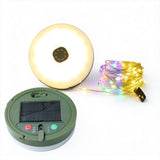 10M Solar Camping Light 3 Brightness Levels LED String Lights Water Resistant Tent Light Stepless Color