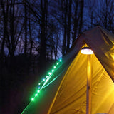 10M Solar Camping Light 3 Brightness Levels LED String Lights Water Resistant Tent Light Stepless Color