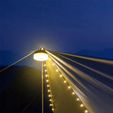 10M Solar Camping Light 3 Brightness Levels LED String Lights Water Resistant Tent Light Stepless Color