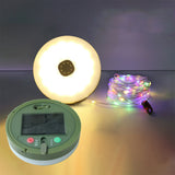 10M Solar Camping Light 3 Brightness Levels LED String Lights Water Resistant Tent Light Multicolor