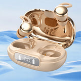 Ultra Slim Bluetooth Sleep Earbuds for Side Sleeping Flat In-Ear Wireless Earphones Gold