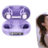 Ultra Slim Bluetooth Sleep Earbuds for Side Sleeping Flat In-Ear Wireless Earphones Purple