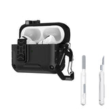 Protective Case with Phone Stand Compatible with AirPods Pro 3 / AirPods 4 / AirPods 5 Wireless Charging Shockproof Case Black