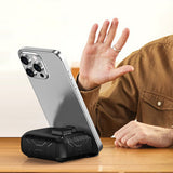 Protective Case with Phone Stand Compatible with AirPods Pro 3 / AirPods 4 / AirPods 5 Wireless Charging Shockproof Case Black
