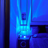 16-Color Rechargeable Projection Ambient Lamp with 2 Interchangeable Shades Touch Control Aurora Night Light