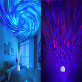 16-Color Rechargeable Projection Ambient Lamp with 2 Interchangeable Shades Touch Control Starry Sky Night Light