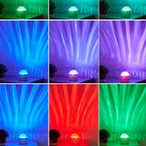 16-Color Rechargeable Projection Ambient Lamp with 2 Interchangeable Shades Touch Control Aurora Night Light