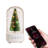 3-in-1 Preserved Flower Bluetooth Speaker with LED Night Light Bluetooth 5.3 Wireless Speaker Rechargeable Music Lamp Christmas Tree