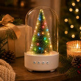 3-in-1 Preserved Flower Bluetooth Speaker with LED Night Light Bluetooth 5.3 Wireless Speaker Rechargeable Music Lamp Christmas Tree