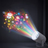 USB Dynamic Christmas Projector Light Rotating LED Pattern Lamp with Adjustable Stand for Bedroom Wall Ceiling