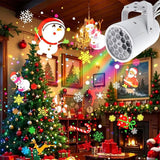 USB Dynamic Christmas Projector Light Rotating LED Pattern Lamp with Adjustable Stand for Bedroom Wall Ceiling
