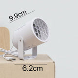 USB Dynamic Christmas Projector Light Rotating LED Pattern Lamp with Adjustable Stand for Bedroom Wall Ceiling
