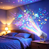 USB Dynamic Ocean Projector Light Rotating LED Pattern Lamp with Adjustable Stand for Bedroom Wall Ceiling (Copy)
