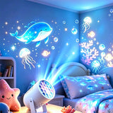 USB Dynamic Ocean Projector Light Rotating LED Pattern Lamp with Adjustable Stand for Bedroom Wall Ceiling (Copy)